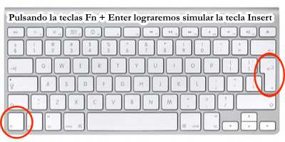 Tecla Insert en Mac en Parallells